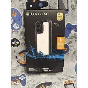 Fellowes Body Glove Tidal Waterproof Case iPhone 15 Pro Max-Black/Clear 10-PACKS